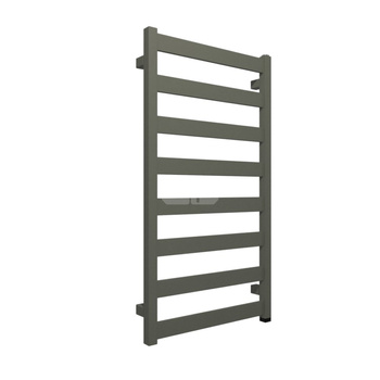 Grzejnik elektryczny TERMA VIVO One 500 x 910 mm, kolor szary cementowy RAL7033, moc 400 W, podłączenie E1, kabel prosty bez wtyczki 1,5m srebrzysty