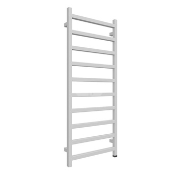 Grzejnik elektryczny TERMA SIMPLE ONE 500 x 1200 mm, kolor szary mleczny soft RAL7047, moc 400 W, podłączenie E8, kabel prosty bez wtyczki 1,5m srebrzysty