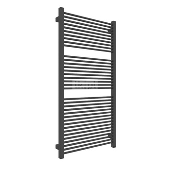 Grzejnik elektryczny TERMA MIKE ONE 530 x 1035 mm, kolor heban, moc 600 W, podłączenie E8, kabel prosty bez wtyczki czarny