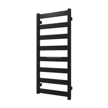 Grzejnik elektryczny TERMA VIVO One 400 x 910 mm, kolor brązowy czarny RAL8022, moc 300 W, podłączenie E8, kabel spiralny z wtyczką 2,5m czarny