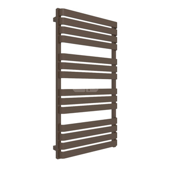 Grzejnik elektryczny TERMA WARP T ONE 600 x 1110 mm, kolor szlachetny brąz, moc 600 W, podłączenie E1, kabel spiralny z wtyczką 2,5m srebrzysty