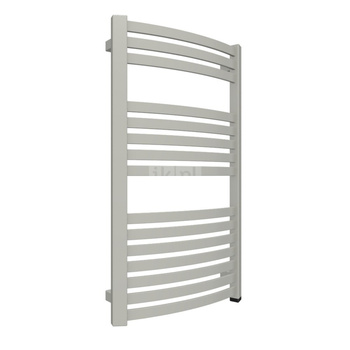 Grzejnik elektryczny TERMA DEXTER ONE 500 x 860 mm, kolor srebrny mat, moc 400 W, podłączenie E1, kabel spiralny z wtyczką 2,5m srebrzysty