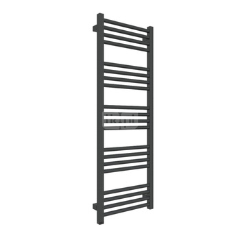 Grzejnik elektryczny TERMA FIONA ONE 400 x 1140 mm, kolor czarny jak kruk RAL9005, moc 400 W, podłączenie E8, kabel prosty bez wtyczki