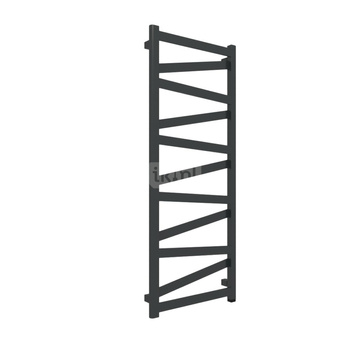 Grzejnik elektryczny TERMA VIPERA One 500 x 1230 mm, kolor czarny jak kruk RAL9005, moc 400 W, podłączenie E8, kabel spiralny z wtyczką
