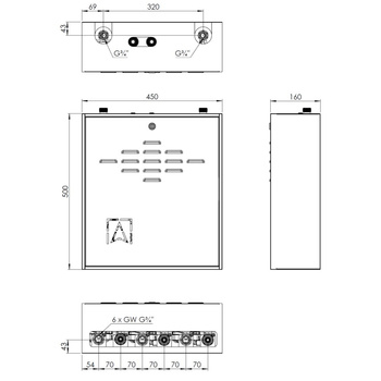 Grupa pompowa AFRISO PrimoBox AZB 355 GZ x GW 3/4'' x 3/4'', z izolacją, z siłownikiem arm 141