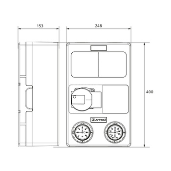 Grupa pompowa AFRISO PrimoTherm K 180-3 DN 25 GW 1'' x 1'', z zaworem mieszającym, z zaworem termostatycznym, z izolacją, z pompą obiegową Wilo Para SC 25/6