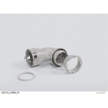 Przyłączeniowy łącznik przejściowy, kolano 90 st., fi75/62 mm