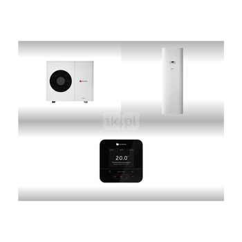 Pompa ciepła powietrzna powietrze-woda monoblok SAUNIER DUVAL GeniaAir HA 7-6 O 7 kW 230 V + Centrala grzewcza FEW 200/6 + Regulator SRC 720