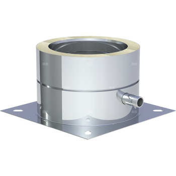 Płyta fundamentowa z odpływem w bok montaż na cokole DWECO 2.0 JEREMIAS 205-DWETN66 stal nierdzewna fi 400 mm