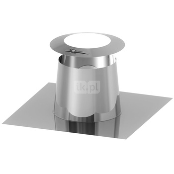 Przejście przez dach płaski aluminiowe z kołnierzem fi150mm 