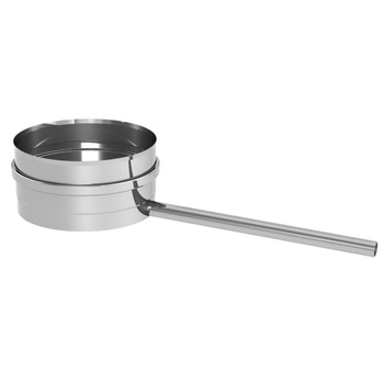 Miska na kondensat z rurką odpływową JEREMIAS FU1001 stal nierdzewna fi 150 mm