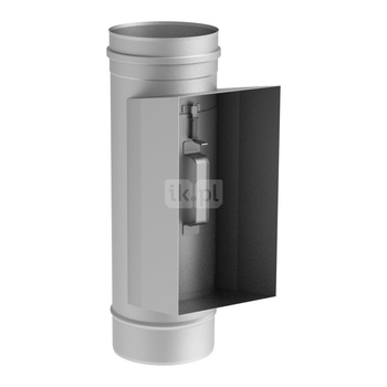 Wyczystka prostokątna z króćcem JEREMIAS FU1007 kominowa fi 160 długość 321 mm 210x140