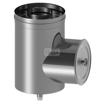 Podstawa komina z odwodnieniem, rewizją i syfonem JEREMIAS CLV-P262 stal nierdzewna fi 225/360