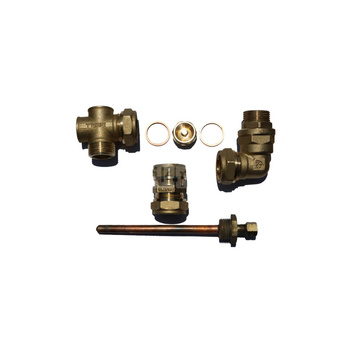 Komplet przyłączeniowy z odpowietrznikiem dla 3 kolektorów