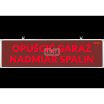 Tabl. ostrzeg. TP-4.As/H1 "NIE WCHODZIĆ NADMIAR SPALIN", wbud cicha syren, zasil 12V