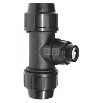 Trójnik skręcany redukcyjny do rur PE PN16 40 x 32 mm