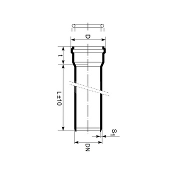 Rura kanalizacyjna zewnętrzna z kielichem, klasa SN 16 PP-MD MAGNAPLAST KG2000 500x19.1/6000mm