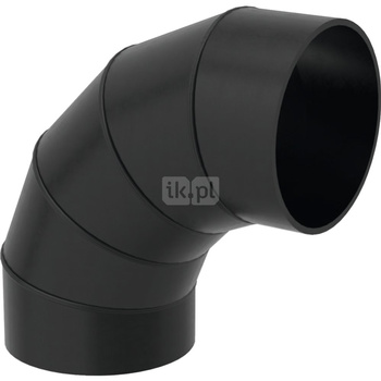 Długi łuk 90' GEBERIT HDPE, PE / polietylen, 315 mm, DN 300 x 315 mm x DN 300 (króciec)