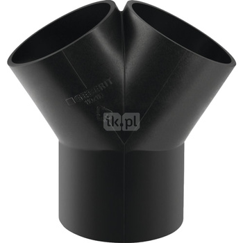 Trójnik GEBERIT HDPE 60' PE 110 mm (króciec z tworzywa sztucznego do spawania/zgrzewaniania x króciec z tworzywa sztucznego do spawania/zgrzewaniania x króciec z tworzywa sztucznego do spawania/zgrzewaniania)