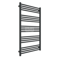 Grzejnik elektryczny TERMA FIONA ONE 630 x 1140 mm, kolor czarny jak kruk matowy RAL9005, moc 600 W, podłączenie E8, kabel prosty z wtyczką 1,5m czarny