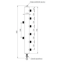 Rozdzielacz do instalacji c.o. AFRISO BLH 890 GZ 1'', 3-obieg. GW 1/2'', max. 70 kW