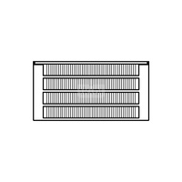 Konwektor Kermi Kon m. Str. Typ44 BH210x255x4400mm QN8408, weiß, 6bar, o. Abd., AB Uni.