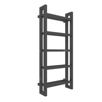 Grzejnik elektryczny TERMA STAND E 500 x 1150 mm, kolor czarny drogowy RAL9017, moc 600 W, podłączenie E8, kabel spiralny z wtyczką