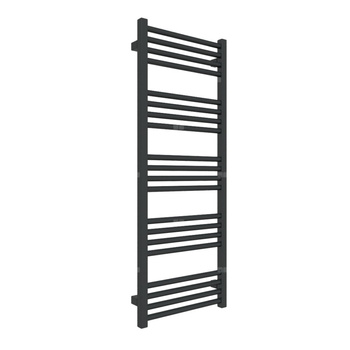 Grzejnik elektryczny TERMA FIONA 430 x 1140 mm, kolor czarny głęboki RAL9005, moc 400 W, podłączenie E8, kabel spiralny z wtyczką