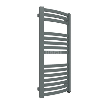 Grzejnik elektryczny TERMA DEXTER ONE 400 x 860 mm, kolor metaliczny szary, moc 400 W, podłączenie E1, kabel spiralny z wtyczką 2,5m srebrzysty