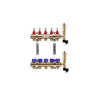 Rozdzielacz mosiężny do OP z przepływ. - QIK STANDARD II C- 7 sekcji