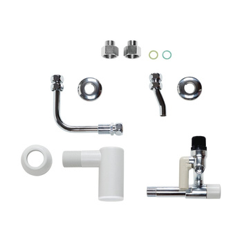 Grupa bezpieczeństwa bez reduktora ciśnienia wody zasilającej (dla maks. ciśnienia zasilania 6 bar), niklowana z przyłączami, z 