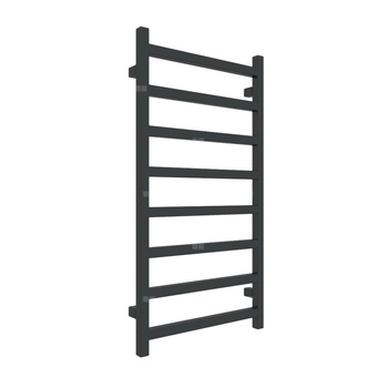 Grzejnik elektryczny TERMA SIMPLE 500 x 960 mm, kolor czarny głęboki mat RAL9005, moc 400 W, podłączenie E1, kabel prosty