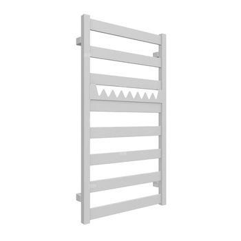 Grzejnik elektryczny TERMA VIVO 500 x 910 mm, kolor szary mleczny soft RAL7047, moc 400 W, podłączenie E8, kabel prosty bez wtyczki z maskownicą