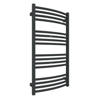 Grzejnik elektryczny TERMA LENA 500 x 900 mm, kolor czarny głęboki mat RAL9005, moc 300 W, podłączenie E8, kabel prosty z wtyczką