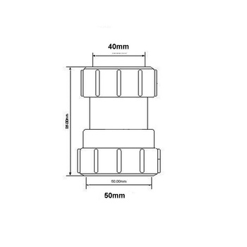 Złączka redukcyjna nakrętno-nakrętna 40x50mm
