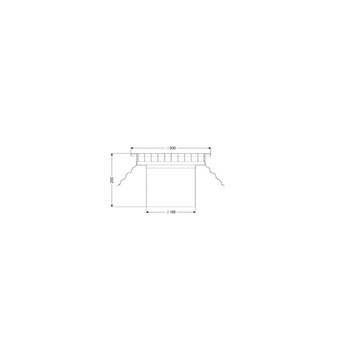 Nasada Ferrofix 185, 300x300, ruszt kratowy M125, bez kołnierza