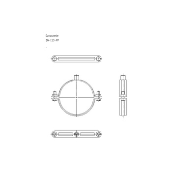 Obejma mocująca masywna NICZUK DN 128-136 mm 133 (ocynk galwaniczny)