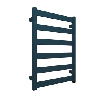 Grzejnik elektryczny TERMA VIVO ONE 670 x 500 mm, kolor niebieski turkusowy mat, moc 300 W, podłączenie E8, kabel prosty bez wtyczki czarny