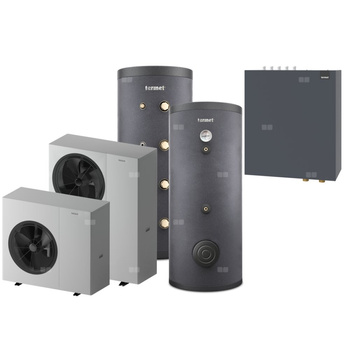 Pakiet 2 - Pompa ciepła powietrzna powietrze-woda monoblok TERMET Heat Platinum 13 EVI/DC 9.5 kW 380 V + Zasobnik c.w.u. TERMET AQUA 300 + Zasobnik buforowy TERMET ENERGY 200 + Moduł hydrauliczny T-BOX 13 PG HP
