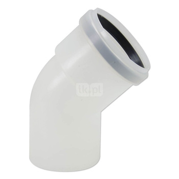 Kolano (2653), spalinowe 45st. fi80, PP transparentne