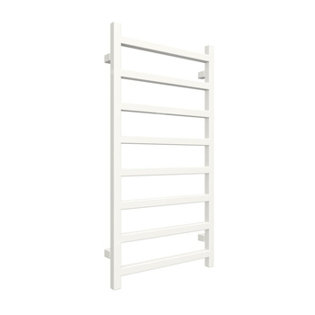 Grzejnik elektryczny TERMA SIMPLE 500 x 960 mm, kolor biały soft RAL9016, moc 400 W, podłączenie E1, kabel prosty bez wtyczki z maskownicą złocisty