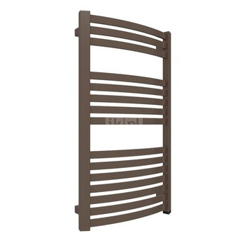 Grzejnik elektryczny TERMA DEXTER ONE 500 x 860 mm, kolor szlachetny brąz, moc 400 W, podłączenie E1, kabel spiralny z wtyczką 2,5m srebrzysty