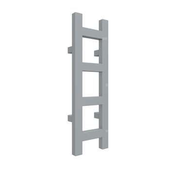 Grzejnik elektryczny TERMA EASY 200 x 640 mm, kolor szary okienny RAL7040, moc 120 W, podłączenie E8, kabel prosty bez wtyczki z maskownicą