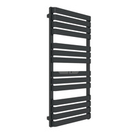 Grzejnik elektryczny TERMA WARP T ONE 500 x 1110 mm, kolor czarny jak kruk soft RAL9005, moc 600 W, podłączenie E8, kabel prosty bez wtyczki