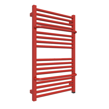 Grzejnik elektryczny TERMA LIMA ONE 500 x 820 mm, kolor czerwony drogowy RAL3020, moc 400 W, podłączenie E1, kabel prosty z wtyczką 1,5m biały