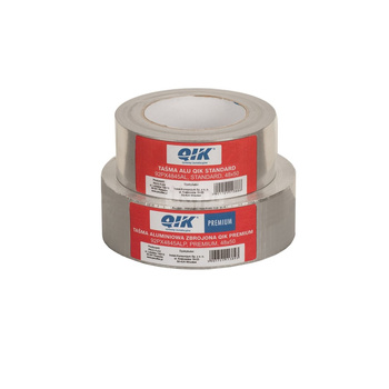 Taśma do otulin QIK srebrna PREMIUM, rolka 48mm x 9 mb