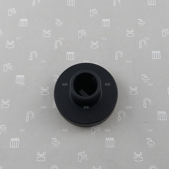 Uchwyt rury z rozetą do deszczowni MOZA, LOGO BLACK