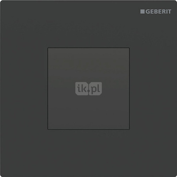 Elektroniczny zawór spłukujący Geberit do pisuaru, zasilanie 230V, Typ 30, czarny mat, easy-to-clean