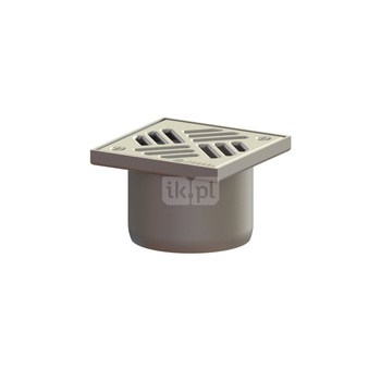 Kratka KESSEL kwadratowa ze stalowai nierdzewnej 150x150mm do wpustu