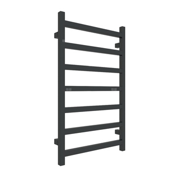 Grzejnik elektryczny TERMA SIMPLE 500 x 840 mm, kolor czarny głęboki mat RAL9005, moc 300 W, podłączenie E8, kabel spiralny z wtyczką